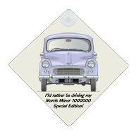Morris Minor 1000000 Special Edition 1961 Car Window Hanging Sign
